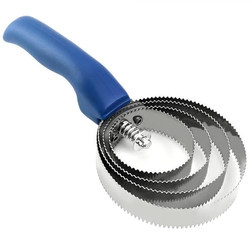 Striglia a Spirale,WizeFolk Spazzola per Prurito di Cavallo,Pettine per Curry di Cavallo in Metallo,H4 Anelli Pettine in acciaio inossidabile adatto per cavalli,Pecore e mucche (blu)
