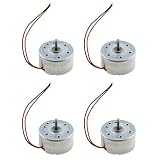 RLECS 4PCS DC Motor Mini 3V 6500RPM Motor 7mm Shaft Suitable for Electric Toy and STEM Science Experiments