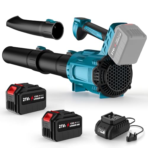 Cordless Leaf Blower, 21V Leaf Blower Cordless with 2 x 4.5A