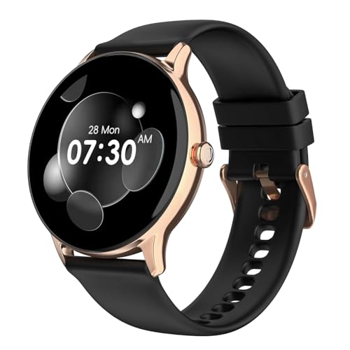 Noise Twist Go Smart Watch 1.39" Display, TruSyncᵀᴹ BT Calling, Glossy Metal Finish, 150+ Watch Faces, IP68, Sleep Tracking, 100+ Sports Modes, Smart Watch for Men and Women (Midnight Gold) view 1