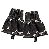 [アンドエヌイー] マルチアームカバー シマドット ブラック 幅18cm×高さ17cm 袖口9cm 袖カバー 日本製 作業用 事務 料理 汚れ防止 ゴム取り替え ループ付 両腕セット NHK-175-SDBK