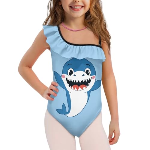 Girls Swimsuit One Piece Ruffled Swimsuit Bathing Suit Adjustable Straps Swimwear for Kids Aged 3-142