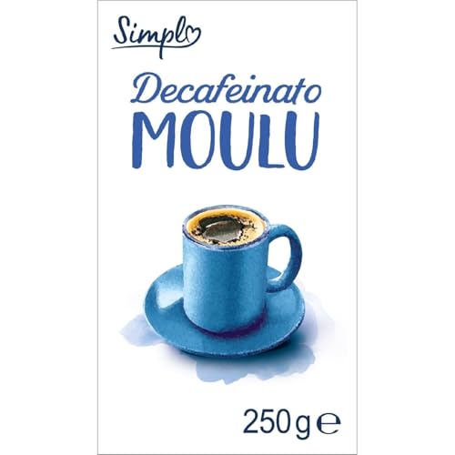 Café Moulu 100% Arabica Décaféiné 250 g — Doux et Aromatique pour Pause Bien-Être, Torréfaction Soignée, Idéal...