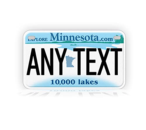 Personalized Minnesota State Mini-Size Motorcycle License Plate Replica 10