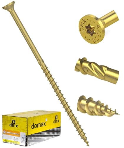 Vis de charpentier Torx 10 x 240 tête fraisée à forte pénétration jaune x50