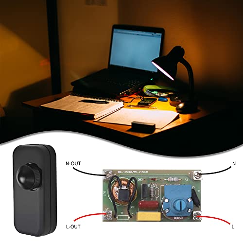 Yuanyoutong Inline Lamp Switch, Rotary Dimmer Switch, Black Cord Switch Replacement For Table Lamp, Floor Lamp, Pendant Light, Works With Dimmable Led, Incandescent, Halogen Bulbs #TOP5