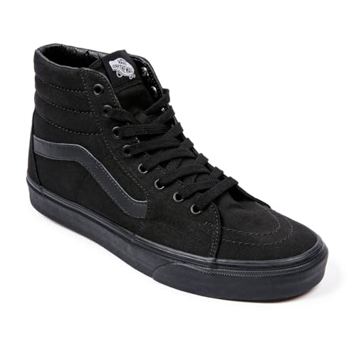 Vans Unisex Sk8-Hi Unisex Sneakers, Black/Black/Black, 12.5 US Women/11 US Men