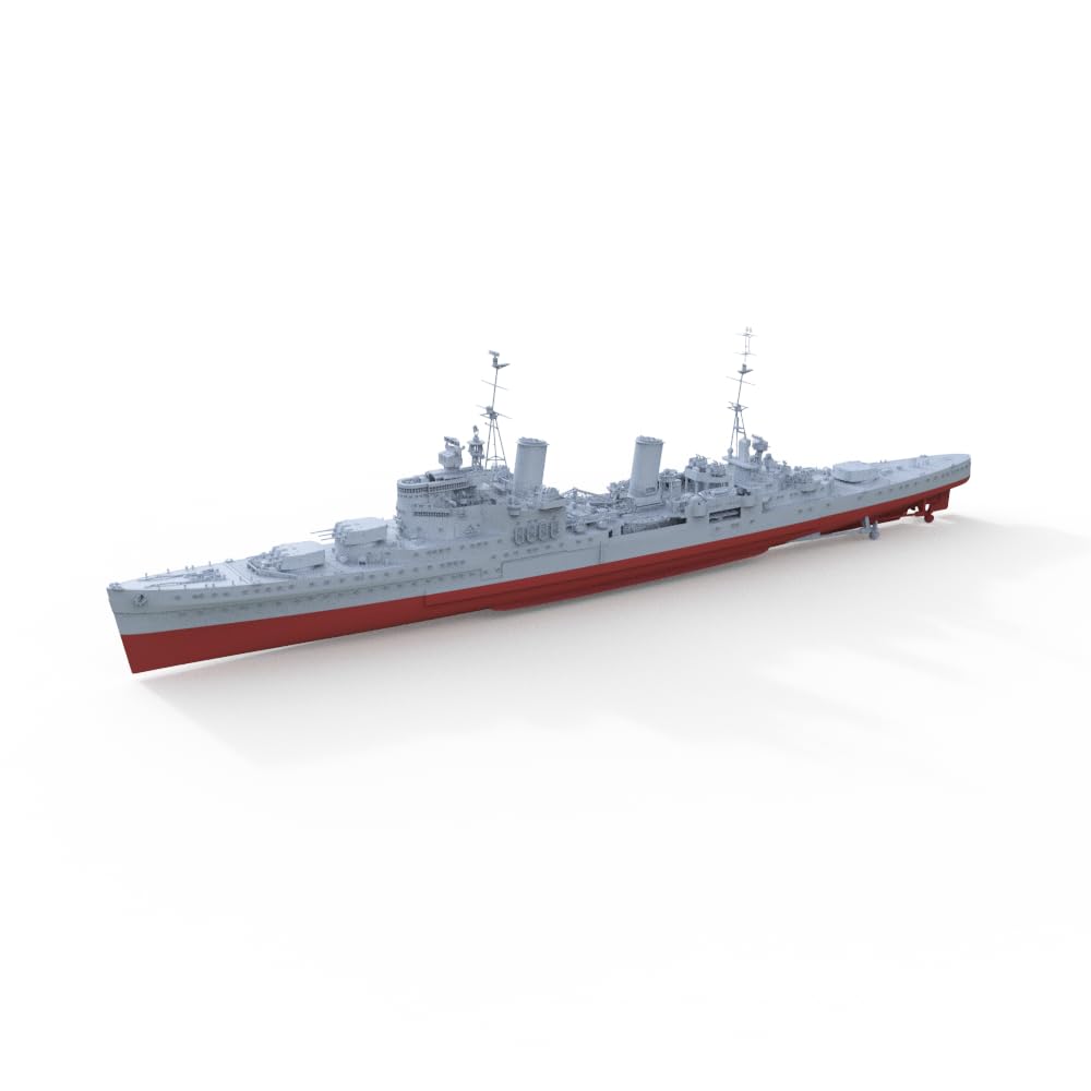 MRY-SFW SSC300603S-A 1/300 zestaw do budowy modelu wojskowego HMS Liverpool, lekki krążownik klasy Gloucester, pełny kadłub