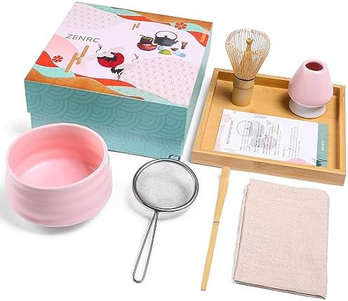 Set Matcha ZENRC Completo - Frusta Bambù, Ciotola, Paletta E Setaccio - Cerimonia Del Tè Giapponese - Foto 1