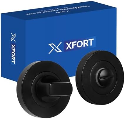 XFORT Matt Black Thumb Turn Lock - Bathroom Door Lock Deadbolt Kit ...