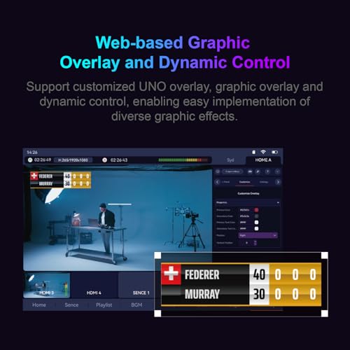Image of Video Switcher Portable Multi-Cam Live Streaming Studio Built-in 8-Inch Touchscreen Support Live Streaming on App Directly Equipment NeoLIVE MD8