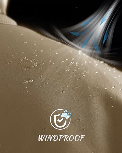 MAGCOMSEN Men's Tactical Jacket Water Resistant 6 Pockets Softshell Fleece Lining Hiking Winter Jacket Windbreaker Outwear