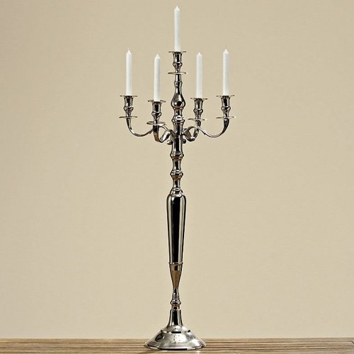 Preisvergleich Produktbild Kerzenleuchter 100 cm Silber Kerzenständer Kerzenhalter