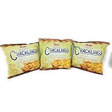 Oishi Ribbed Crackling in Old Fashioned, Salt & Vinegar Flavored, Net Wt 1.76oz 50g 3 Pack