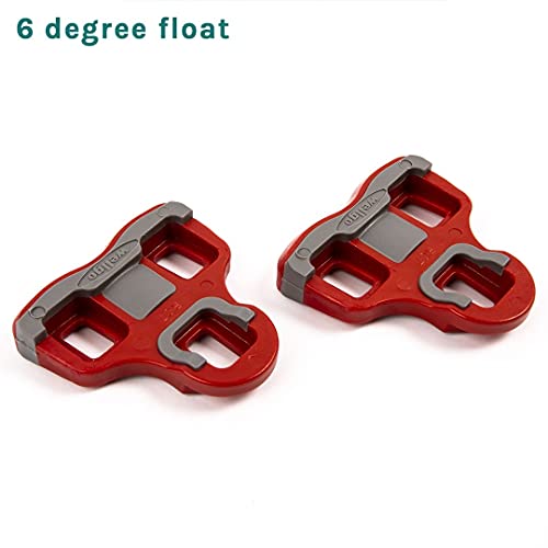 Velochampion 6 Degree Float Look Keo Compatible Bike Cleats – (Pair) Replacement 3Cleat Set For 3 Bolt Bicycle Pedals #TOP1