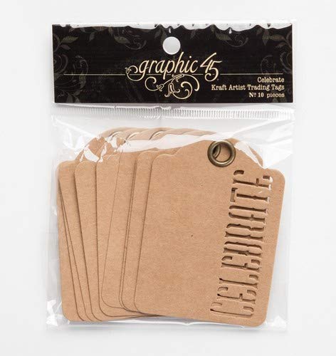 Graphic 45 Celebrate ATC Kraft Tags Brown, 8.9x6.3x0.2 cm - Image 3