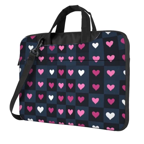 Housse PC 15.6 antichoc rose et bleu marine avec pochette rembourrée ordinateur