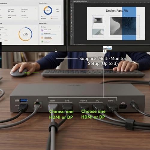 Acer Universal Dock U33 triple pantalla 3840 x 2160 compatible con Windows y ChromeOS 2