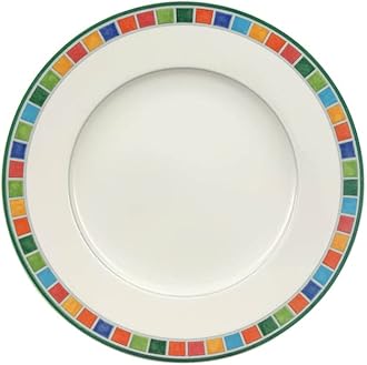 Villeroy & Boch Twist Alea Caro Salad Plate, 8.25 in, Premium Porcelain, White/Multicolored