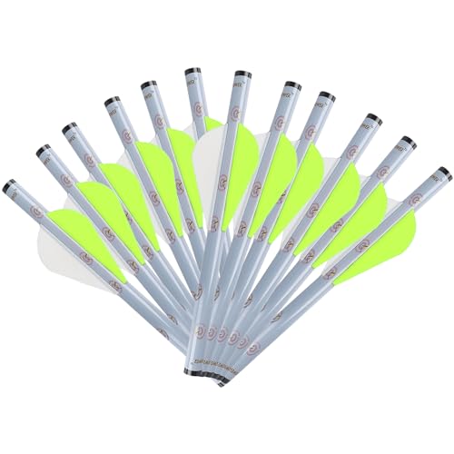 image for KEAUP 12 Packs Arrow Fletching with 2 Inch Arrow Vanes, Shrink Fletch 