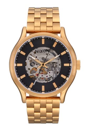 NIXON Spectra A1323 - Black/Gold - 100M Water Resistant Unisex Automatic Fashion Watch (40mm Watch Face, 20mm-18mm Stainless Steel Band)