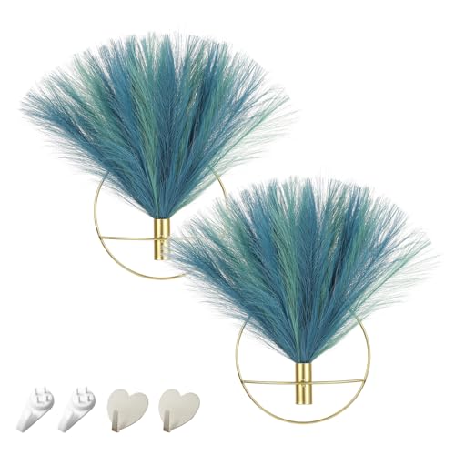 Pretty Jolly Boho Wall Art, Hanging Artificial Pampas Display, 2