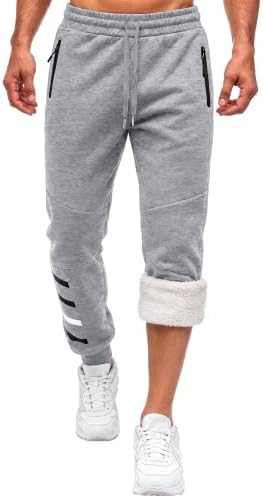 Novastellara Jogginghose Herren Winter Fleece Gefütterte Winterhose Herren | Jogginghosen für Herren Stretch Sporthose Trainingshose Warme Sweatpants Fleecehose Freizeithose mit Re