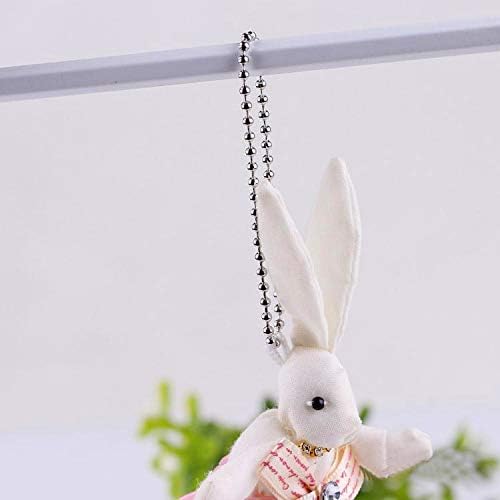 20 PCS Ball Bead Chains, Stainless Steel Extension Ball Chains Metal Bead Connector Clasp Keychain Tags for Jewelry Finding Making, 3.9" Long 2.4mm Diameter