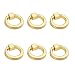 Mike Home Modern Simplicity Ring Handle Zinc Alloy Single Hole Drawers Handle Jewelry Box Knobs Dressing Table Handle 6 Pcs (Gold)