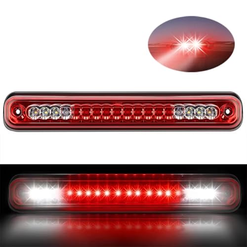 Troisième feu stop rouge et blanc étanche compatible Chevy C1500 K1500 K2500