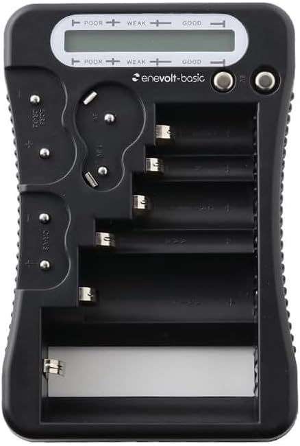 Universal Battery Tester - Cell Checker for CR-V3, CR-P2, 2CR5, CR123A, CR2, 6P, AAA, AAA, 5 AA and Button Cell Batteries