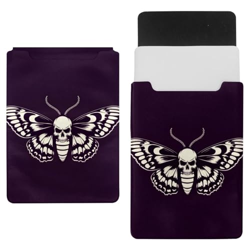 Housse pour ordinateur portable 13,8 pouces velours hollandais de luxe motif Hawkmoth tête de mort