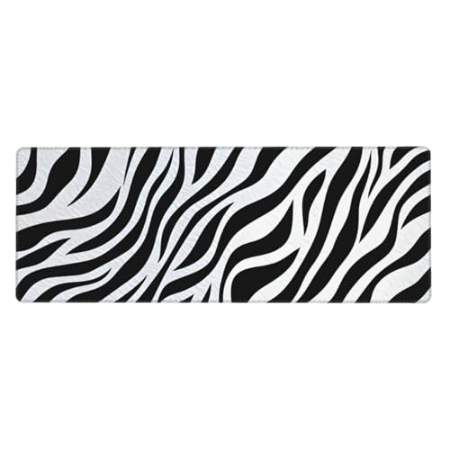 Tapis de souris zèbre 80x30cm pour stopper le glissement du clavier sur le bureau