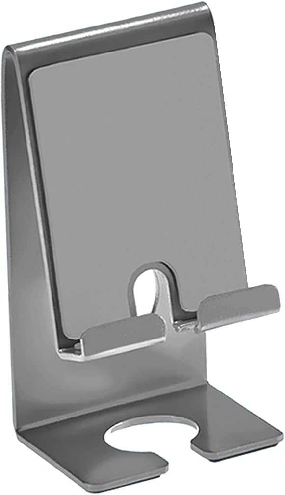 Acrimet Cell Phone Holder Dock (Heavy Duty Metal) (Silver Color)