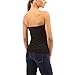 YYW Women Strapless Pleated Tube Top Shirt,Sleeveless Stretchy Tunic Shirt for Women Black