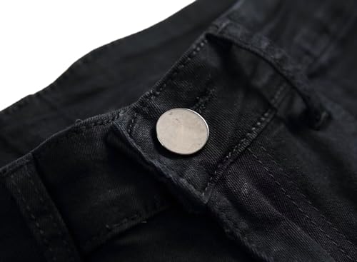 Men's Ripped Skinny Slim Fit Stretch Distressed Destroyed Jeans Denim Pants4