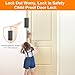 Home Security Door Reinforcement Lock, Upgraded Front Door Locks for Kids Safety Withstand 800 lbs, Child Proof Door Lock, Extra Door Lock from Inside Prevent Unauthorized Entry (2 Pack, Black)