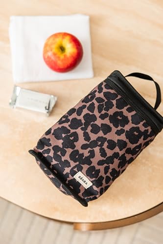 BÉABA Isolierte Babymaske-Tasche – Großes Fassungsvermögen für Flaschen, Komplette Mahlzeiten transportierbar, Flexibles Material, Zusammenklappbar, Wasserabweisendes Gewebe – Farbe Leopard