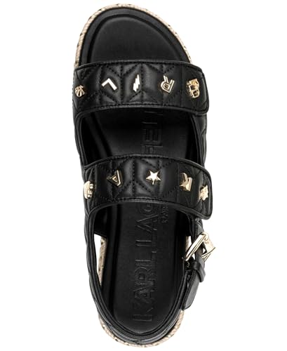 Image of KARL LAGERFELD Women's Charlay Double Strap Sandal With Pin Embellishments