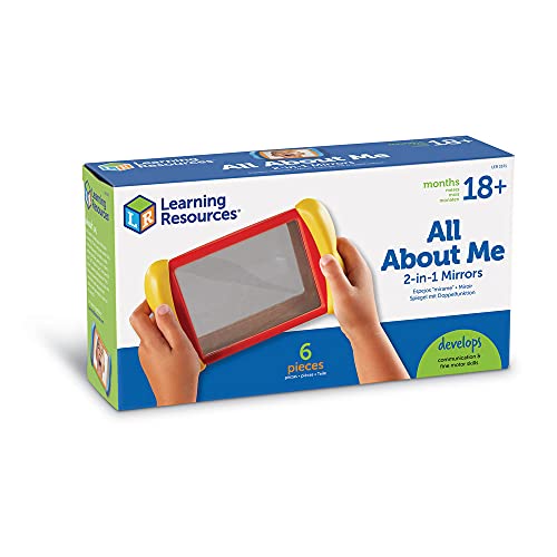 Learning Resources All About Me 2 In 1 Mirrors - 6 Pieces, Ages 18+ Months Toddler Social Emotional Learning Toys, Mirror For Kids #TOP5
