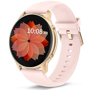 TUYOMA Smartwatch Damen, 1,3 Zoll Touchscreen Fitnessuhr Damen, IP68 Wasserdicht Sportuhr Schrittzähler mit Herzfrequenz, SpO2, Schlafmonitor, für iOS und Android