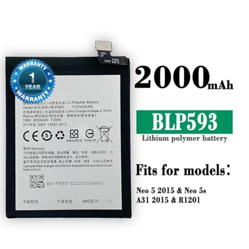 Image of FLIPTRONICS ORIGINALS Original BLP593 Battery for Oppo Neo 5 1201, R831L 365 Battery with 1 Year Waranty**** (MAR205)