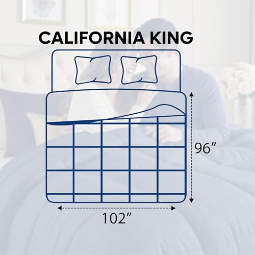 Image of Utopia Bedding Comforters California King Size, All Season Duvet Insert, Down Alternative Box Stitched Bed Comforter with Corner Tabs, Machine Washable (Grey)