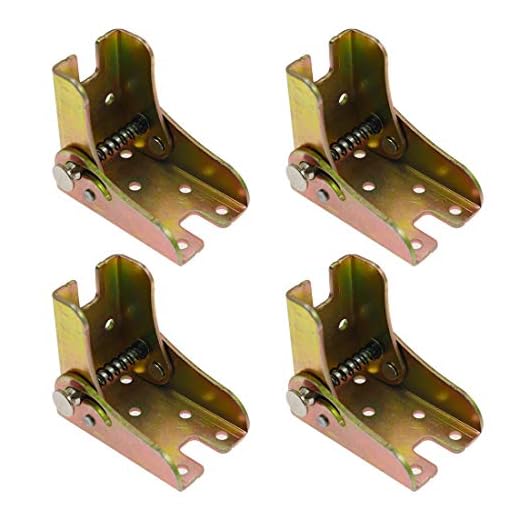 Luomorgo 4 Pcs Folding Self Bracket Locking Hinge Heavy Duty Leg Fittings Angle Braces Extension Support Bracket for Table Folding Legs Folding Worktables Laundry Garage Boats Beds Furniture