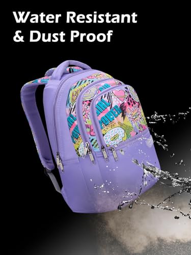 Image of Lavie Sport Power 30L Purple Backpack |Organizer & Bottle Holder |Gift for Men, Women, Boys, Girls | Laptop Sleeve for School & College