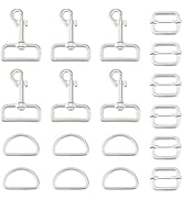 PH PandaHall 18pcs Spring Gate Rings - 3 Colors & Sizes Oval Snap Hooks For Crafts