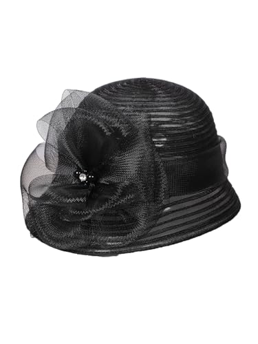 Sombrero Kentucky Fascinator con Velo y Flor para Mujer miniatura 7
