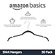 Amazon Basics Kleiderbügel für Hemd/Kleid Platzsparend und mit Samt überzogen - Schwarz, 30er-Pack
