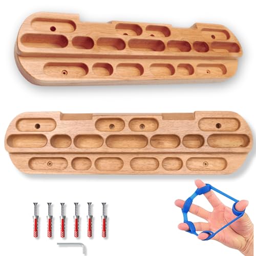 Hangboard Tabla Entrenamiento Escalada Multipresa Escalada Hangboard Escalada — Tabla de Madera Extragrande 60 cm, Resistente 150 kg, con Presas Variadas para Fuerza y Técnica en Casa o Gimnasio