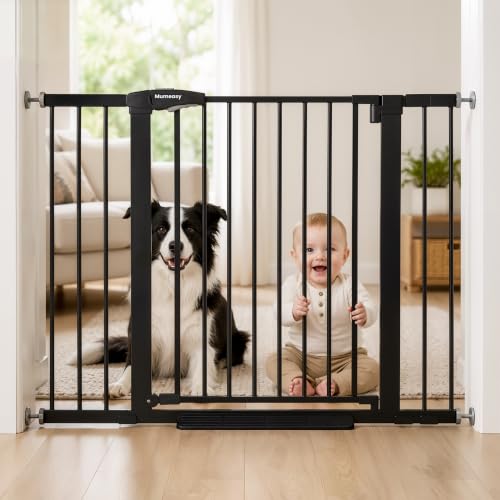 Image of Mumeasy 29.7-46 inch Baby Gate for Stairs, Auto Close Dog Gate for Doorways